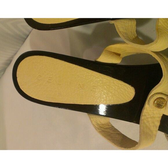 Celine Platform Heels Creme Sandals Heels Shoes Gold Metal size 40, US 10 - Picture 4 of 6